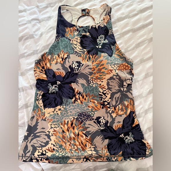 Athleta Other - Athleta Tankini Maldives Floral Top High-Neck Multicolor Bra Cup 38 B/C